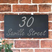 "Saville" House Sign Finished in a Light Grey