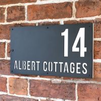 "Albert" House Sign Finished in White