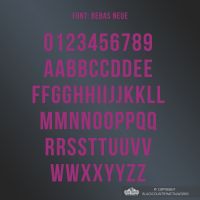 All Letters and Numbers in the Bebas Neue Script Font