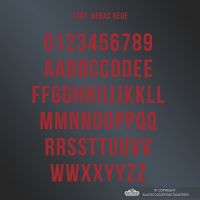 All Letters and Numbers in the Bebas Neue Script Font