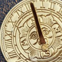 Close-up of the Sun Design on the Sundial