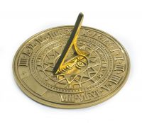 Polished Brass "Sunface" Sundial - 120mm