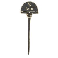 Balm solid brass herb label
