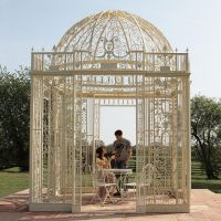 "The Royal Alexandria" Cream Wrought Iron Gazebo