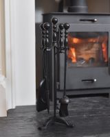 In situ photo of fireside companion set