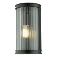 Industrial "Graphite" Flush Round Half Wall Lantern - IP44