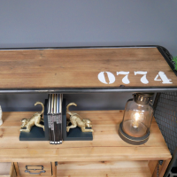 Industrial Style Top to the Industrial Cart Cabinet Drawers