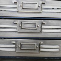 Close-Up of Drawers on Industrial Style Standard Storage Unit