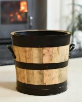 Empty Innsbruck Wooded Coal Scuttle - 30cm