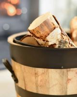 Close-Up of Innsbruck Wooded Coal Scuttle - 30cm