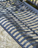 Close up of the swing bench seat