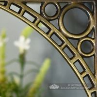Iron Bridge Small Antique Brass Finish - Small 22 x 22cm Close Up