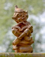 Cast Iron Cheeky Elf Statue