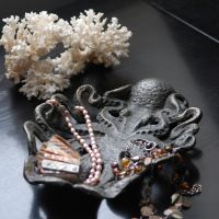 Octopus Leaf Bowl Created From Iron 