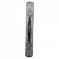 Antique Black Iron Etched Pull Handle 