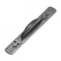 Antique Black Iron Etched Pull Handle 