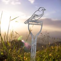 Unfinished Sheet Steel Silhouette with Jay Bird Motif