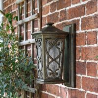 Flush Wall Light in an Ornate Bronze DEsign