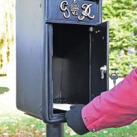 Front Opening Door on the King George Rex Black Period Post Box