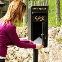 King George Rex Black Period Post Box in Scale