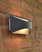 Side view of exterior wall light