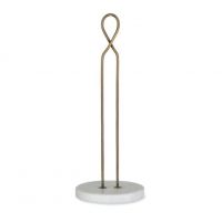 Antique Brass & Marble Kitchen Roll Holder