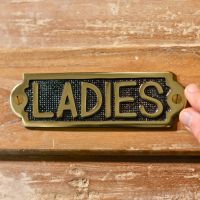 Solid Brass Ladies Sign 