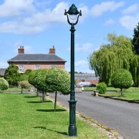 "Lady Antonia" Antique Green Opulent Cast Iron Lamp Post 2.5m
