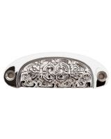 “Lady Mary” Hooded Drawer Pull in a Bright Chrome Finish 