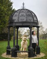 Black Wrought iron Gazebo In Situ 