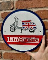 "Lambretta" Cast Iron Automobilia Reproduction Sign