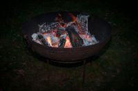 Traditional Kadai Bowl in Use in the Garden