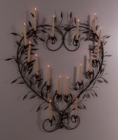"Lighthearted" stunning wall Art with candle holders
