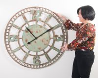 Large Iron Verdigris Wall Clock