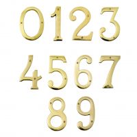 6 inch extra large polished brass numbers
