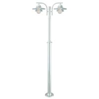 Large Adjustable Galvanised Steel "Twin Light" Lamp Post & Lantern Set