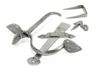 Large Antique Pewter Gothic Thumb Latch Set
