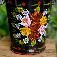 Close-up of the Hand Painted Rose Finish