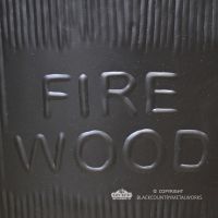 "Fire Wood" Embossed on the side of the Log Baskets