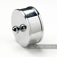 Plain Handle End Cap Finished in Bright Chrome