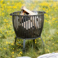 Steel Fire Basket & Four-Legged Stand - 60cm