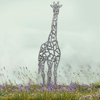 Natural Steel Giraffe Silhouette in Situ