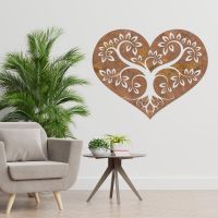 Rustic Tree Heart Wall Art in a Modern Home