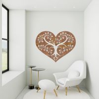 Rustic Tree Heart Wall Art in Situ in a Modern Sitting Room