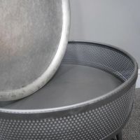 Large Industrial Mesh Tripod Coffee Table Internal Close-Up