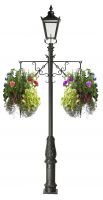  Scroll Effect Single Basket Hanging Basket Bracket For Lamp Posts
