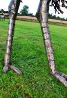 "Orinville" Large Ostrich Walking Sculpture