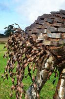 "Orinville" Large Ostrich Walking Sculpture