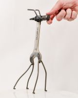 Scale image of recycled metal art sculpture