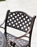 Lattice Pattern on Copper Garden Chair